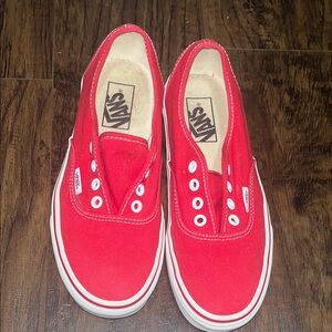 Vans Bold Red Canvas Shoes